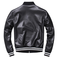 Mens Blaze Genuine Real Leather Bomber Jacket