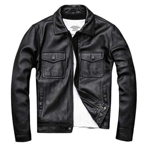 Men's Atlas Front Pocket Real Lambskin Leather Jacket
