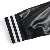 Women's Celeste Black Bomber Genuine Lambskin Leather Jacket