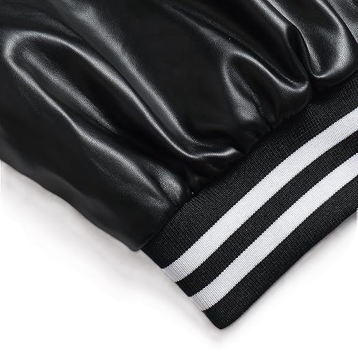 Women's Celeste Black Bomber Genuine Lambskin Leather Jacket