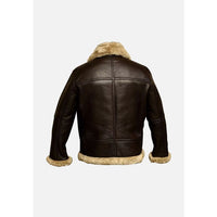 Mens RAF Aviator Real Leather Lambskin Jacket - Brown