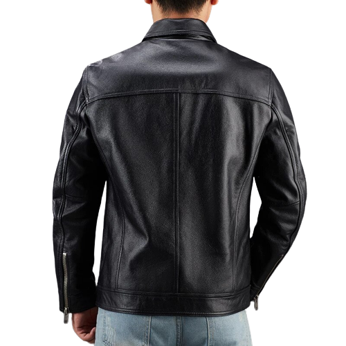 Men's Atlas Front Pocket Real Lambskin Leather Jacket
