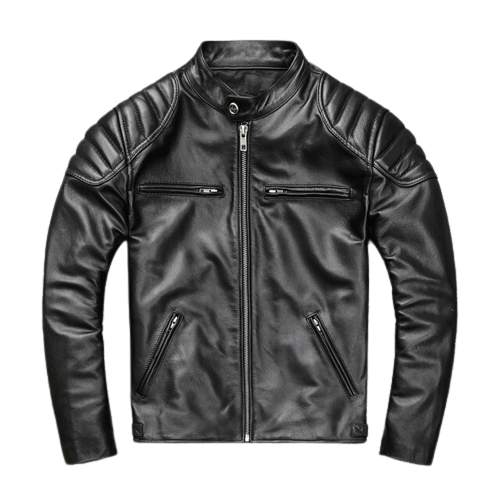 Men's Logan Shoulder Patch Work Real Lambskin Jacket