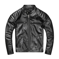 Mens Logan Shoulder Patch Work Genuine Lambskin Leather Jacket