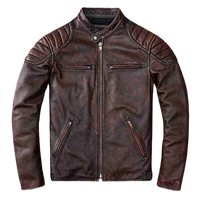 Men's Logan Shoulder Patch Work Real Lambskin Jacket