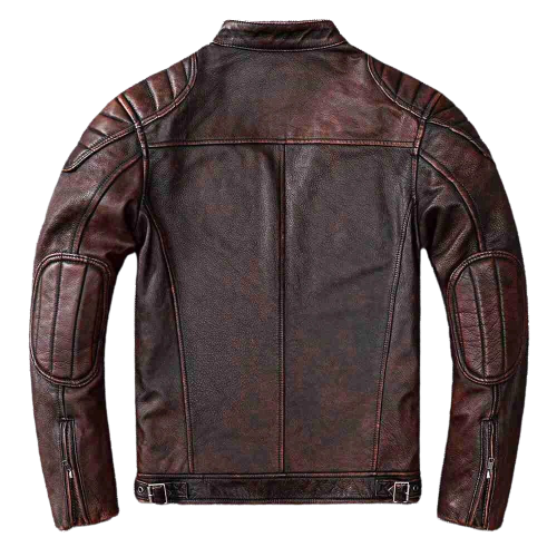 Men's Logan Shoulder Patch Work Real Lambskin Jacket