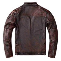 Mens Logan Shoulder Patch Work Genuine Lambskin Leather Jacket