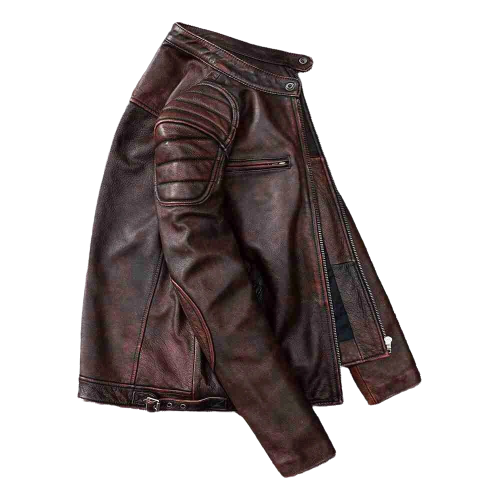 Men's Logan Shoulder Patch Work Real Lambskin Jacket