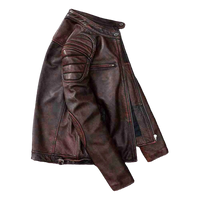 Men's Logan Shoulder Patch Work Real Lambskin Jacket