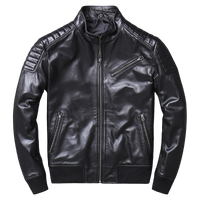 Mens Axel Genuine Lambskin Leather Bomber Jacket