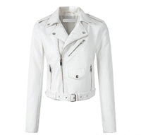 Womens Bella Genuine Lambskin Biker Leather Jacket