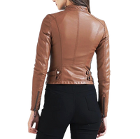 Womens Maria Genuine Lambskin Leather Jacket