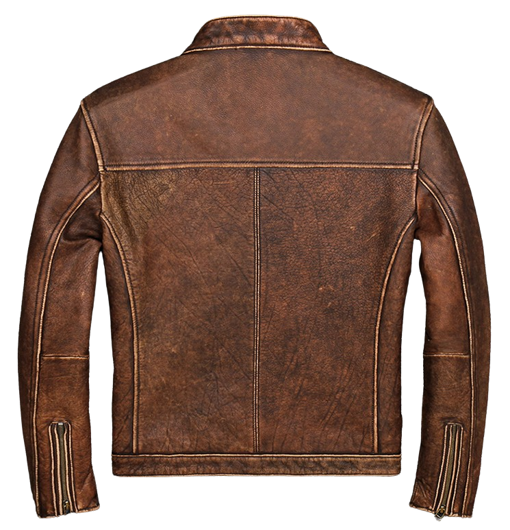Men's Moto Fit Real Cowhide Leather Jacket