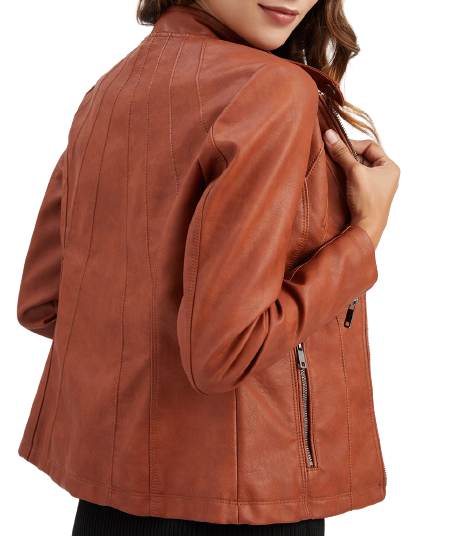 Womens Haisley Genuine Lambskin Leather Jacket