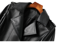 Womens Kinsley Genuine Lambskin Biker Leather Jacket