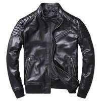 Mens Axel Genuine Lambskin Leather Bomber Jacket