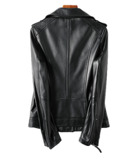 Womens Kinsley Genuine Lambskin Biker Leather Jacket