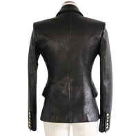Womens Amoura Genuine Lambskin Leather Blazer