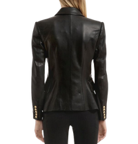 Womens Amoura Genuine Lambskin Leather Blazer