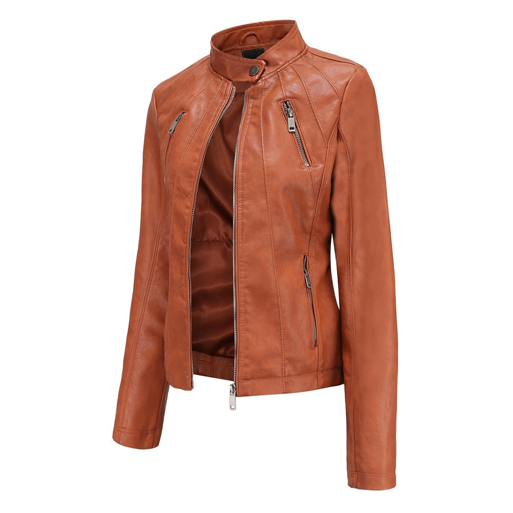 Womens Haisley Genuine Lambskin Leather Jacket