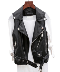 Womens Mia Genuine Lambskin Leather Vest