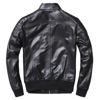 Mens Axel Genuine Lambskin Leather Bomber Jacket