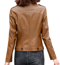 Womens Malani Genuine Lambskin Biker Leather Jacket