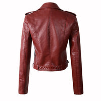 Womens Bella Genuine Lambskin Biker Leather Jacket