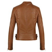 Womens Nora Genuine Lambskin Leather Jacket