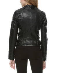 Womens Nora Genuine Lambskin Leather Jacket