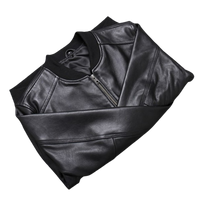 Mens Stylo Genuine Lambskin Leather Bomber Jacket