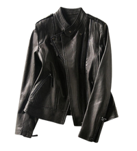 Womens Florence Genuine Lambskin Biker Leather Jacket