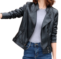Womens Malani Genuine Lambskin Biker Leather Jacket