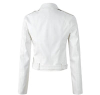 Womens Bella Genuine Lambskin Biker Leather Jacket