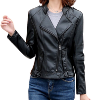 Womens Malani Genuine Lambskin Biker Leather Jacket