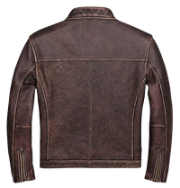 Men's Moto Fit Real Cowhide Leather Jacket