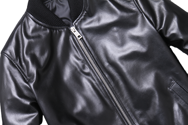 Mens Blaze Genuine Real Leather Bomber Jacket