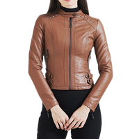 Womens Maria Genuine Lambskin Leather Jacket
