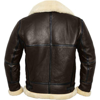 Men's Spartan Vintage Aviator Faux Fur Lining Bomber Genuine Lambskin Leather Jacket