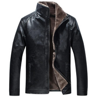 Men's Noble Classic Black Biker faux fur Quilted Real Lambskin Leather Jacket