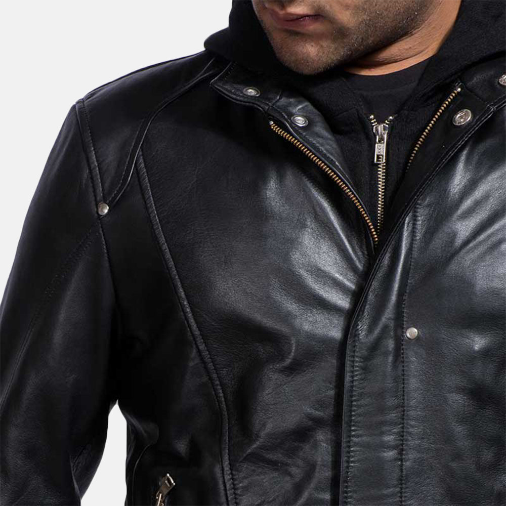 Highschool Black Leather Jacket For Men