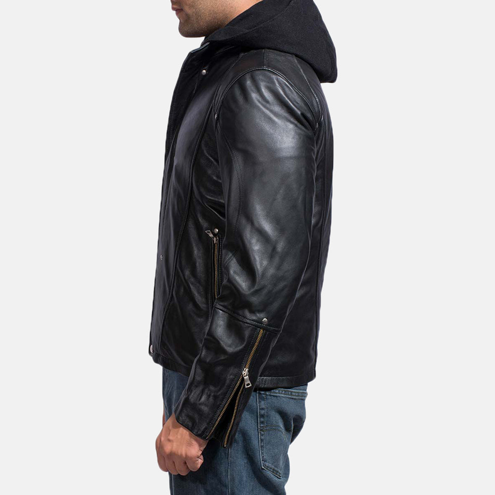 Highschool Black Leather Jacket For Men