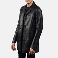 Urban Slate Black Leather Coat