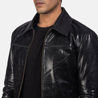 Mystical Black Men’s Leather Jacket