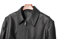 Womens Everly Genuine Lambskin Leather Bomber Jacket