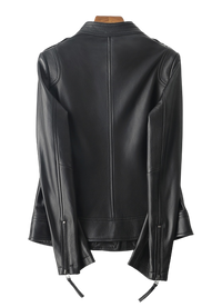 Womens Jaylin Genuine Lambskin Biker Leather Jacket