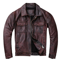 Mens Atlas Front Pocket Genuine Lambskin Leather Jacket