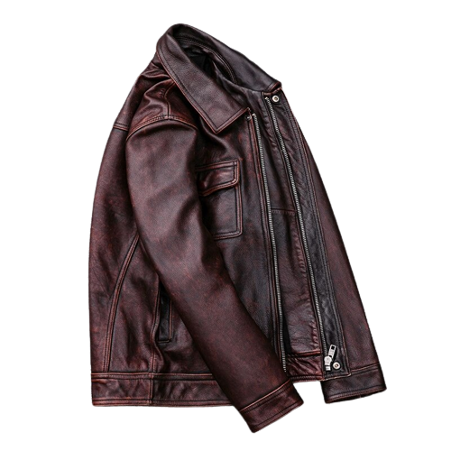 Men's Atlas Front Pocket Real Lambskin Leather Jacket