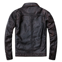 Mens Ryder Front Pocket Dark Brown Genuine Lambskin Leather Jacket