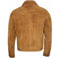 Mens Dark Brown Leather Suede Jacket In Europe